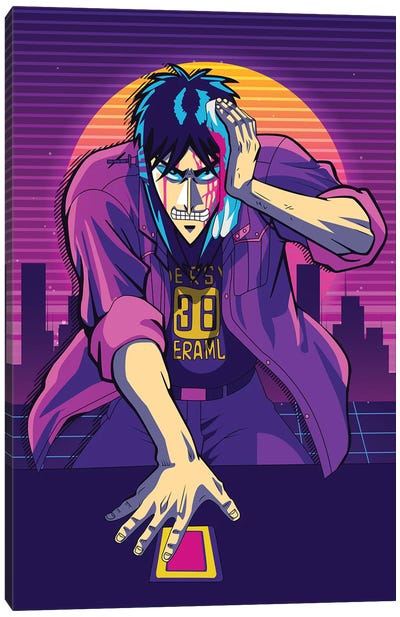 Kaiji Anime - Retro Style Canvas Art Print - Art by Middle Eastern Artists