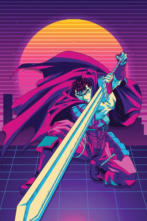 Berserk Manga Retro Style -Guts