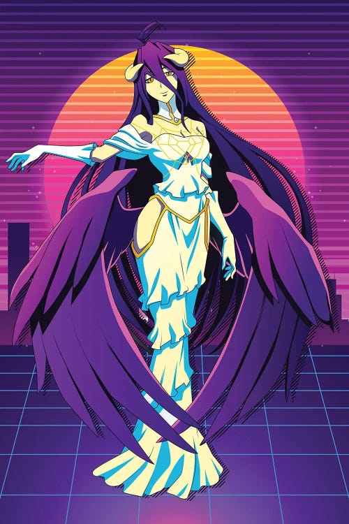 Overlord Anime - Albedo Retro Style