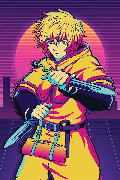 Vinland Saga Anime - Thorfinn Karlsefni Retro Style