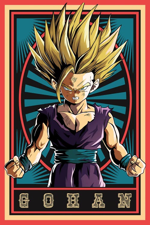 Dragon Ball Z Gohan by Mounier Wanjak wall art