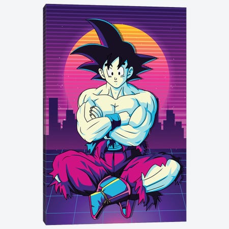 Dragon Ball Z Goku Canvas Print #MWJ64} by Mounier Wanjak Canvas Art Print
