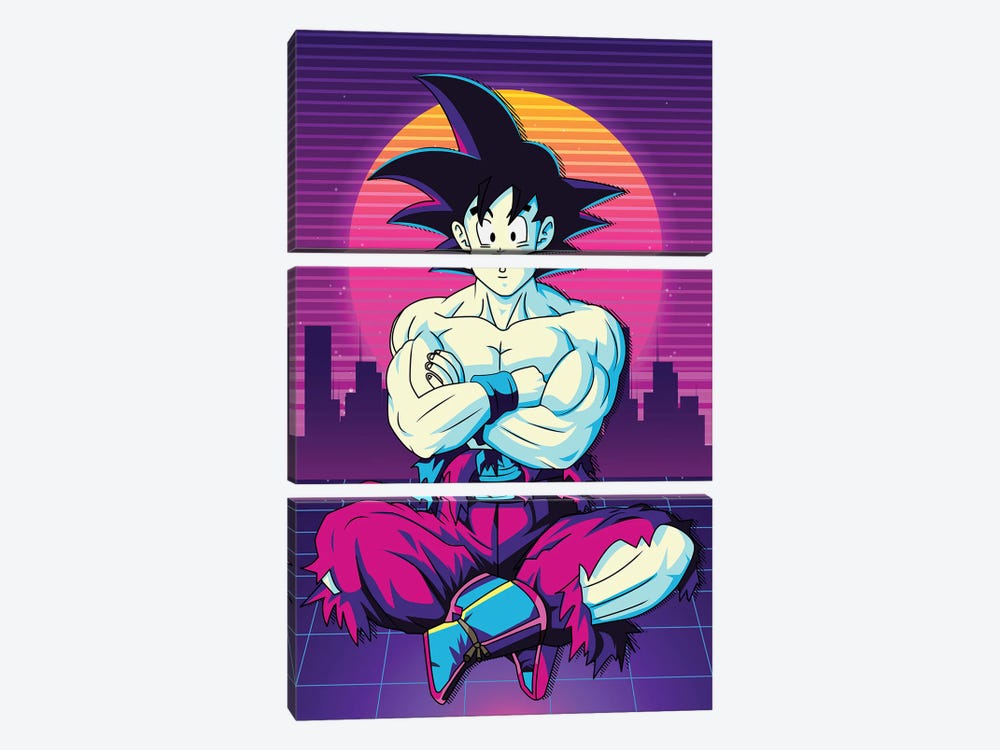 Dragon Ball Z Goku by Mounier Wanjak 3-piece Art Print
