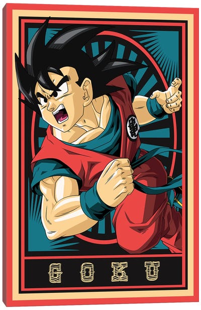 Dragon Ball Z Goku II Canvas Art Print - Mounier Wanjak