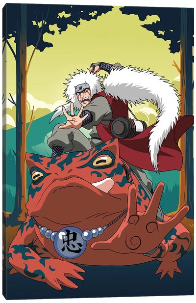 Jiraiya From Naruto Anime II Canvas Art Print - Anime TV Show Art