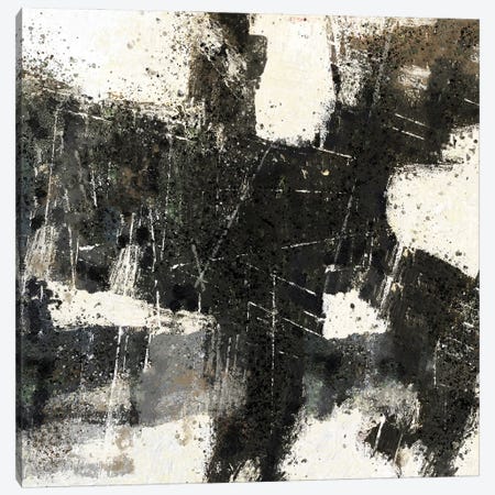 Abstract Black and White Canvas Print #MWL10} by Marta Wiley Art Print