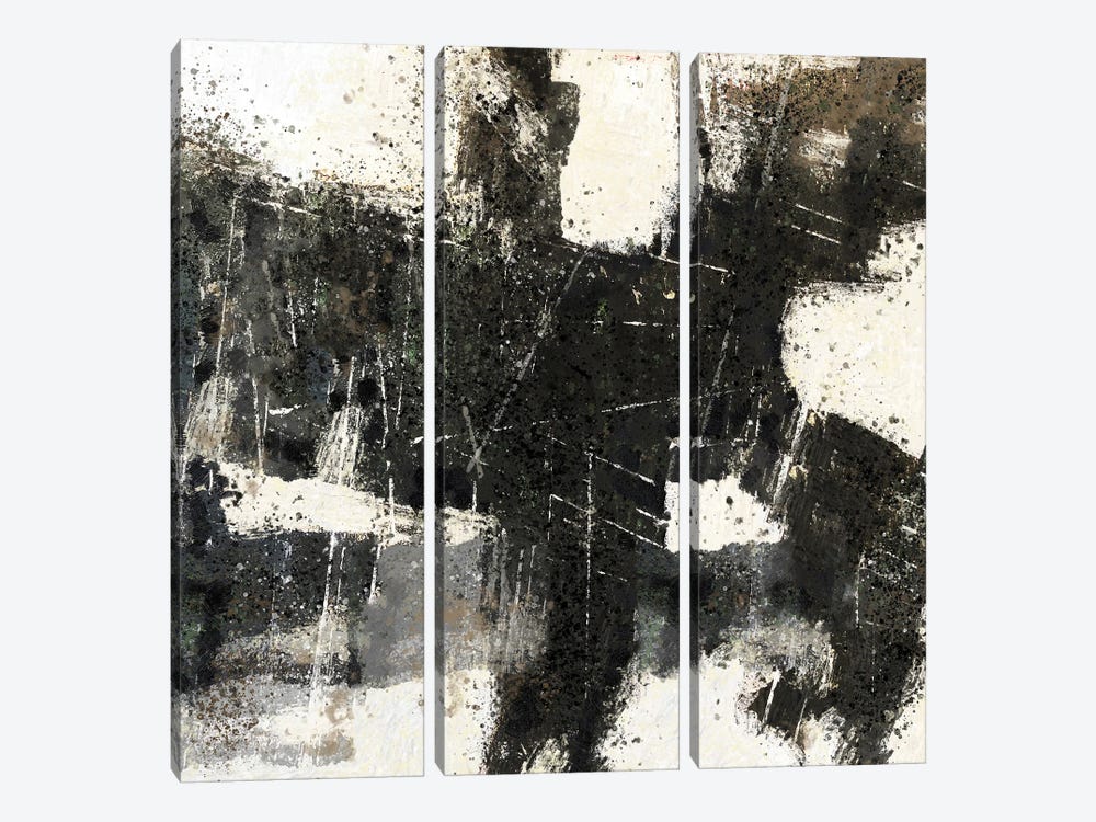 Abstract Black and White by Marta Wiley 3-piece Canvas Artwork