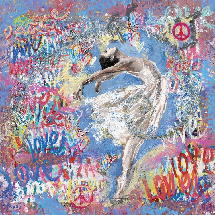 Graffiti Ballerina I by Marta Wiley wall art