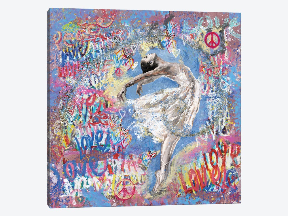 Graffiti Ballerina I by Marta Wiley 1-piece Canvas Print