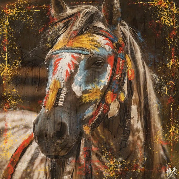 Native American Décor: War Horse I by Marta Wiley