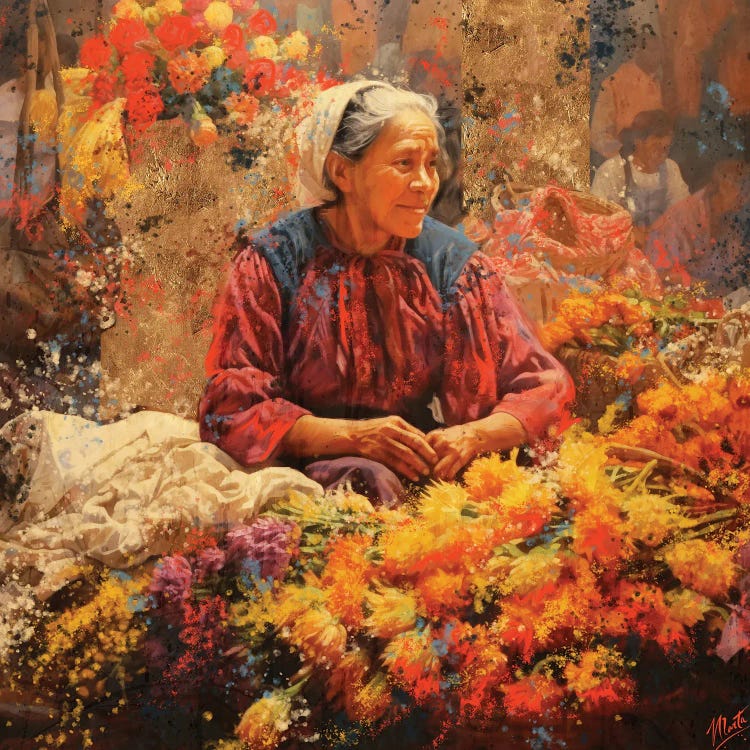 Mexican Flower Lady I