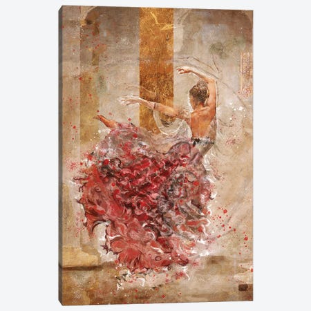 Temple Dancer I Canvas Print #MWL8} by Marta Wiley Art Print