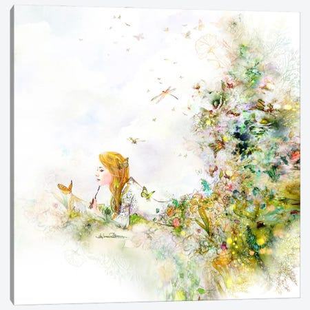 Catching Butterflies Canvas Print #MWM11} by Misprint Canvas Art