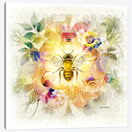 Honeybee Canvas Print #MWM13} by Misprint Canvas Artwork