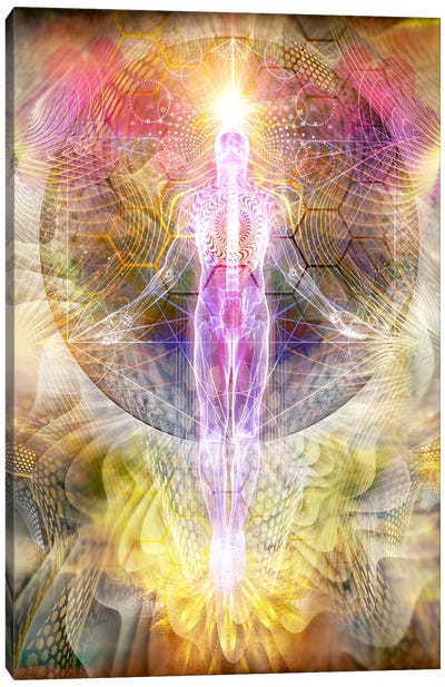 Golden Energy Canvas Art Print - Healing Art