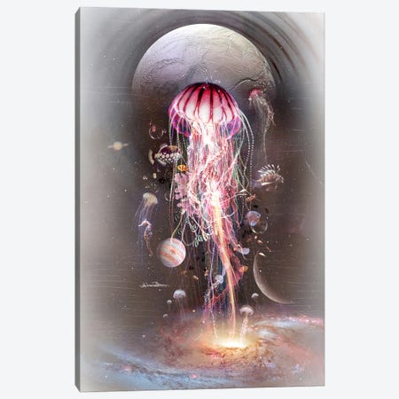 Jellyfish Carnival Canvas Print #MWM21} by Misprint Canvas Print