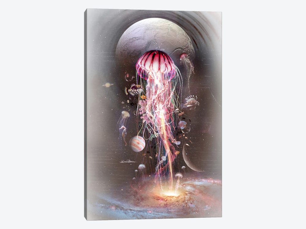 Jellyfish Carnival by Misprint 1-piece Canvas Art Print