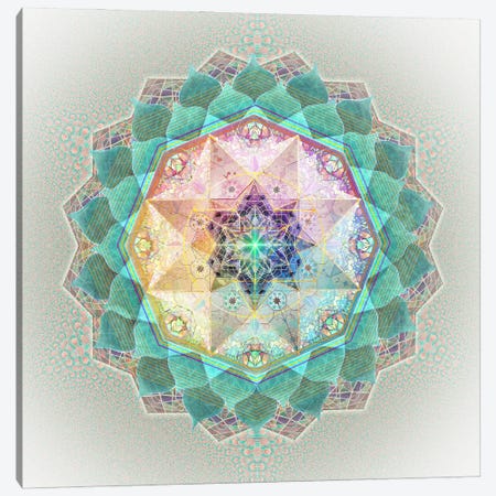 Sacred Geometry Mermaid Mandala Canvas Print #MWM45} by Misprint Canvas Wall Art