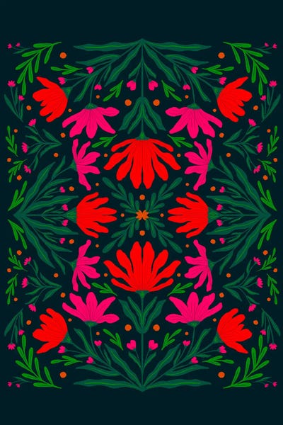 Bold Pink And Red Flowers