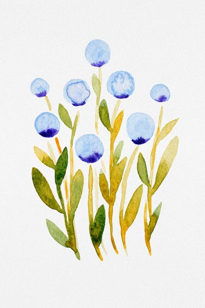 Simple Dot Flowers by Angela Minca art print