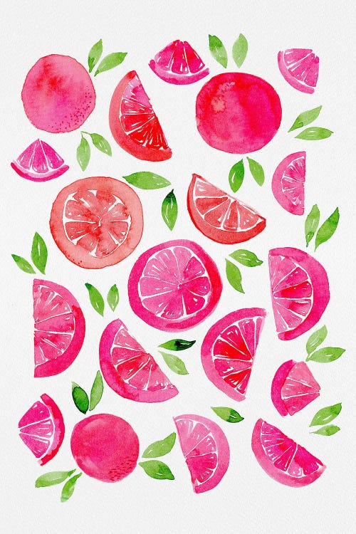 Watercolor Grapefruit by Angela Minca wall art
