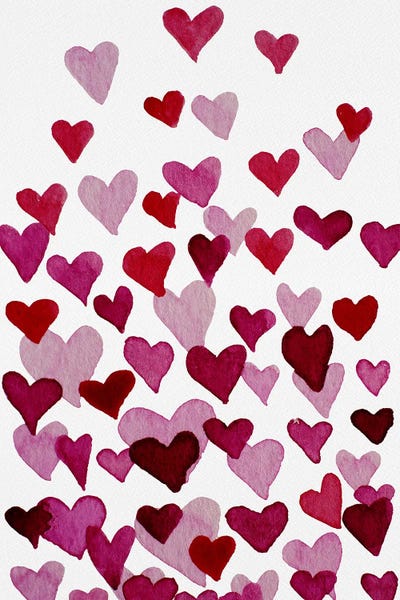 Angela Minca: Watercolor Hearts by Angela Minca