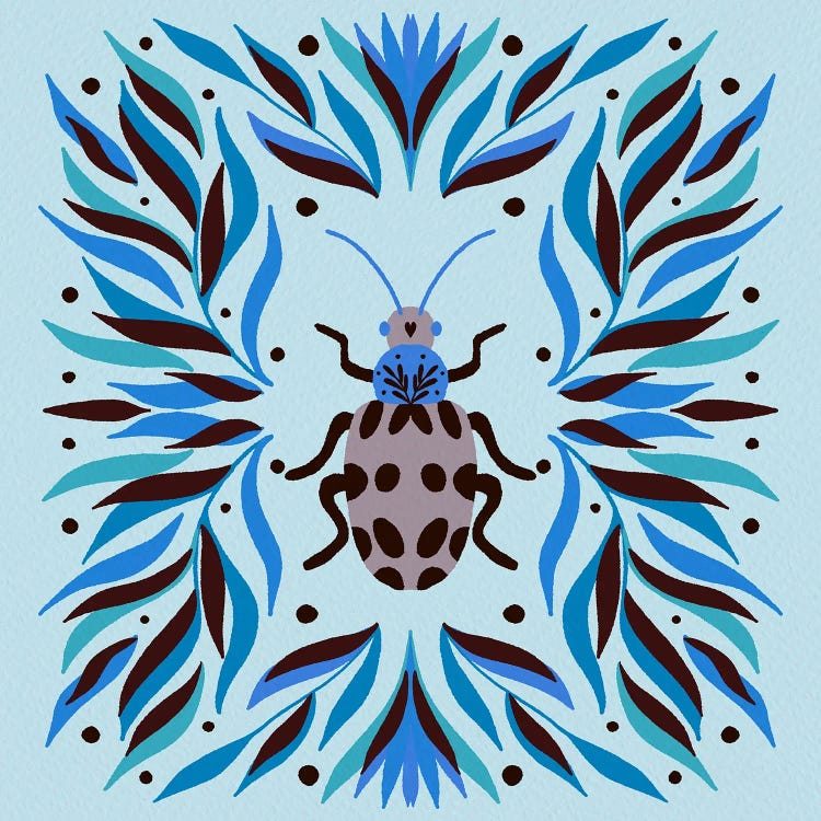 Bug Surrounded By Leaves by Angela Minca wall art
