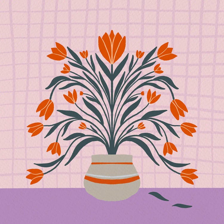 Tulips In A Vase by Angela Minca wall art