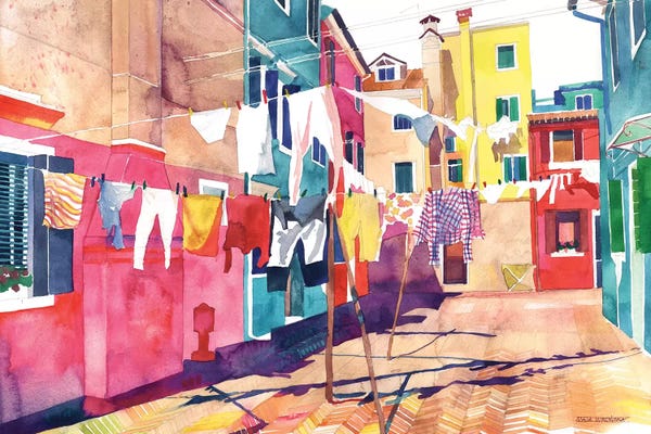La Dolce Vita: Laundry In Venice by Maja Wronska