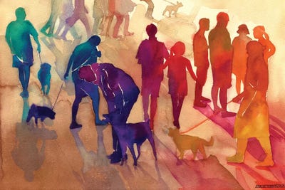 Man's Best Friends by Maja Wronska framed wall art