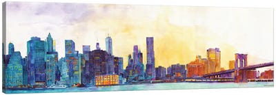 NYC Panorama Canvas Art Print - Maja Wronska