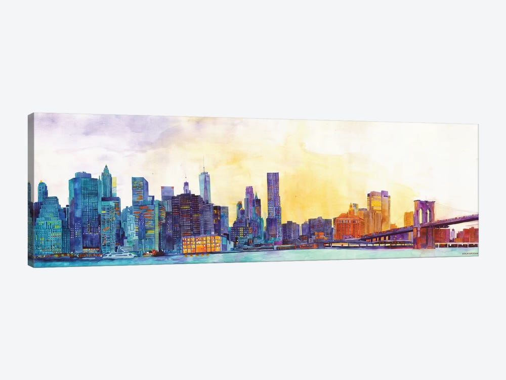 NYC Panorama by Maja Wronska 1-piece Canvas Art