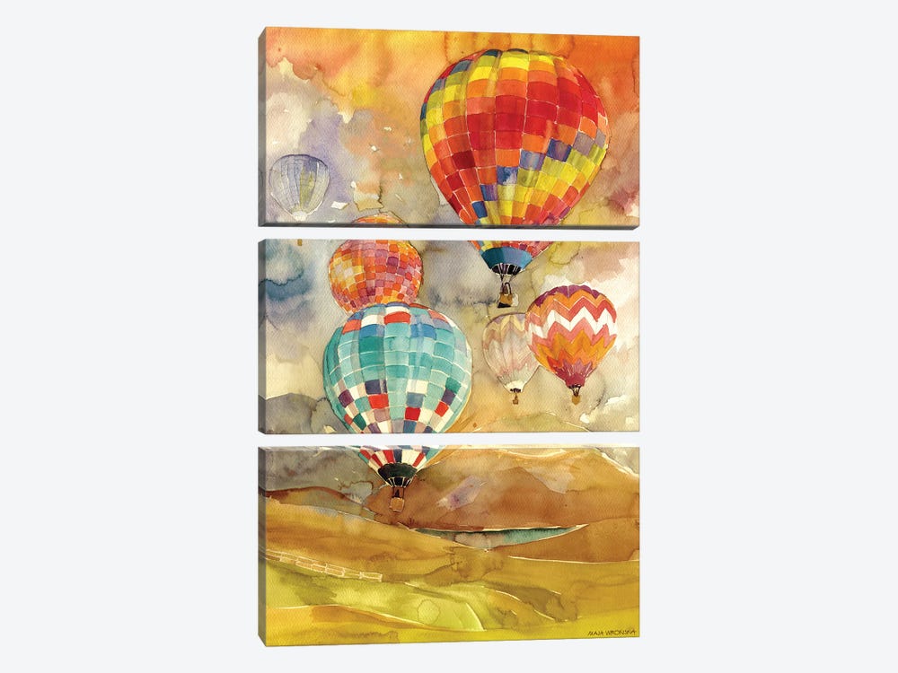 Balloons by Maja Wronska 3-piece Canvas Wall Art