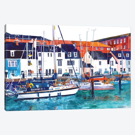 Port In Weymouth Canvas Print #MWR31} by Maja Wronska Canvas Art Print