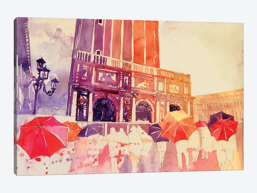 Summer Drizzle In Venezia by Maja Wronska 1-piece Art Print