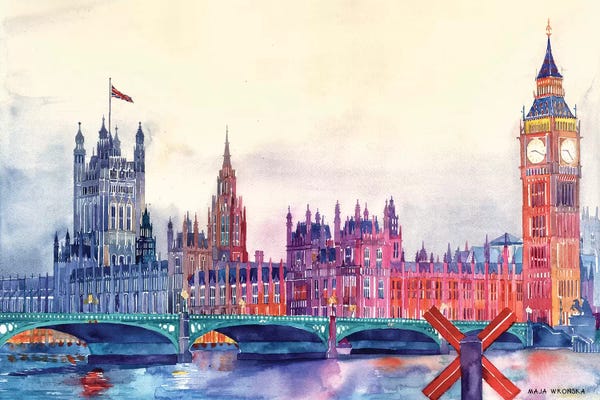 London: Sunset In London I by Maja Wronska