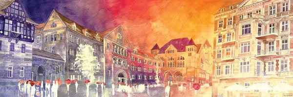 City Sunrises & Sunsets: Sunset In Poznań by Maja Wronska