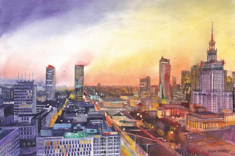 Sunset In Warsaw by Maja Wronska wall art