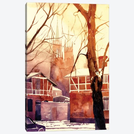 Winter In Poland Canvas Print #MWR48} by Maja Wronska Canvas Art