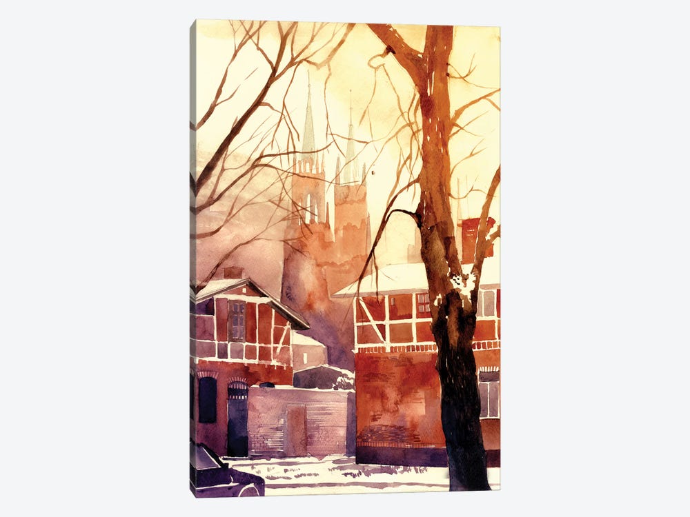 Winter In Poland by Maja Wronska 1-piece Canvas Print