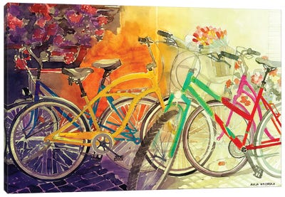 Bikes I Canvas Art Print - Maja Wronska