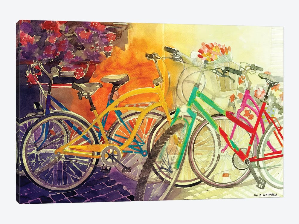 Bikes I by Maja Wronska 1-piece Canvas Art