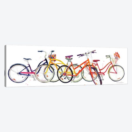 Bikes II Canvas Print #MWR5} by Maja Wronska Art Print