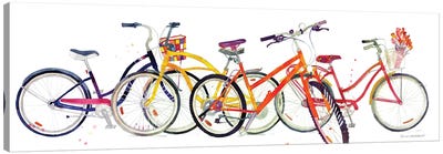 Bikes II Canvas Art Print - Cycling Art
