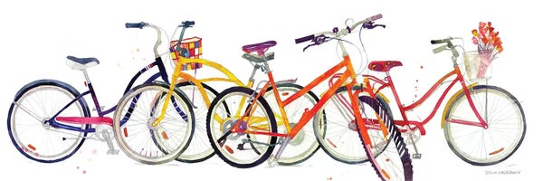 Kids Sports Art: Bikes II by Maja Wronska