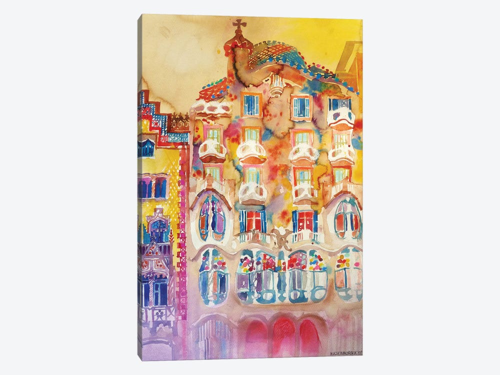 Casa Batlló by Maja Wronska 1-piece Canvas Art Print