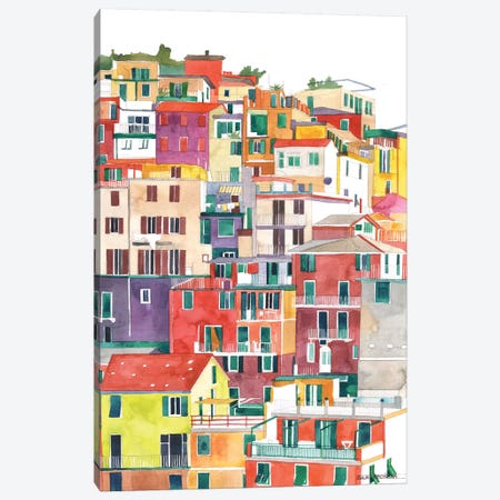Cinque Terre I Canvas Print #MWR9} by Maja Wronska Canvas Art