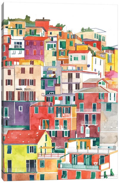 Cinque Terre I Canvas Art Print - Maja Wronska