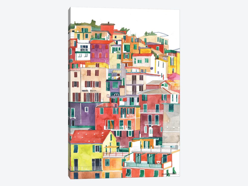 Cinque Terre I by Maja Wronska 1-piece Canvas Art Print