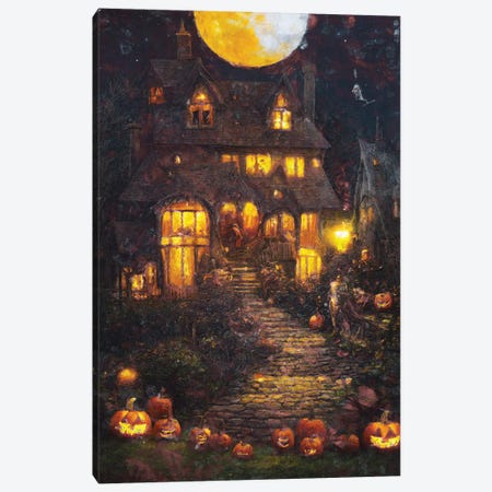 Halloween At The Witch's House Canvas Print #MXC130} by Maximiliano Casal Canvas Wall Art
